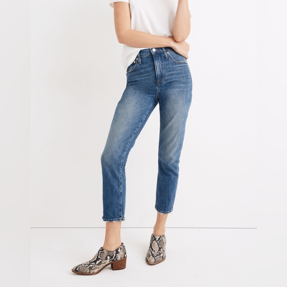 Madewell The High-Rise Slim Crop Boyjean (Size 28 TALL)